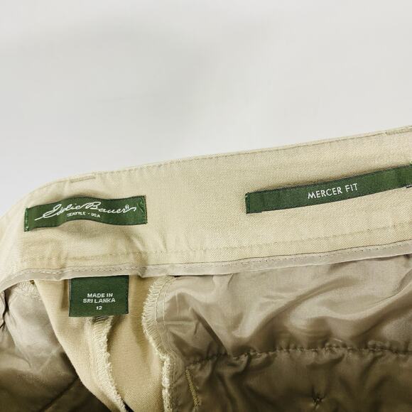 Eddie Bauer Size 12 Mercer Fit Pants Tan Khaki Career Work Business - Picture 4 of 5